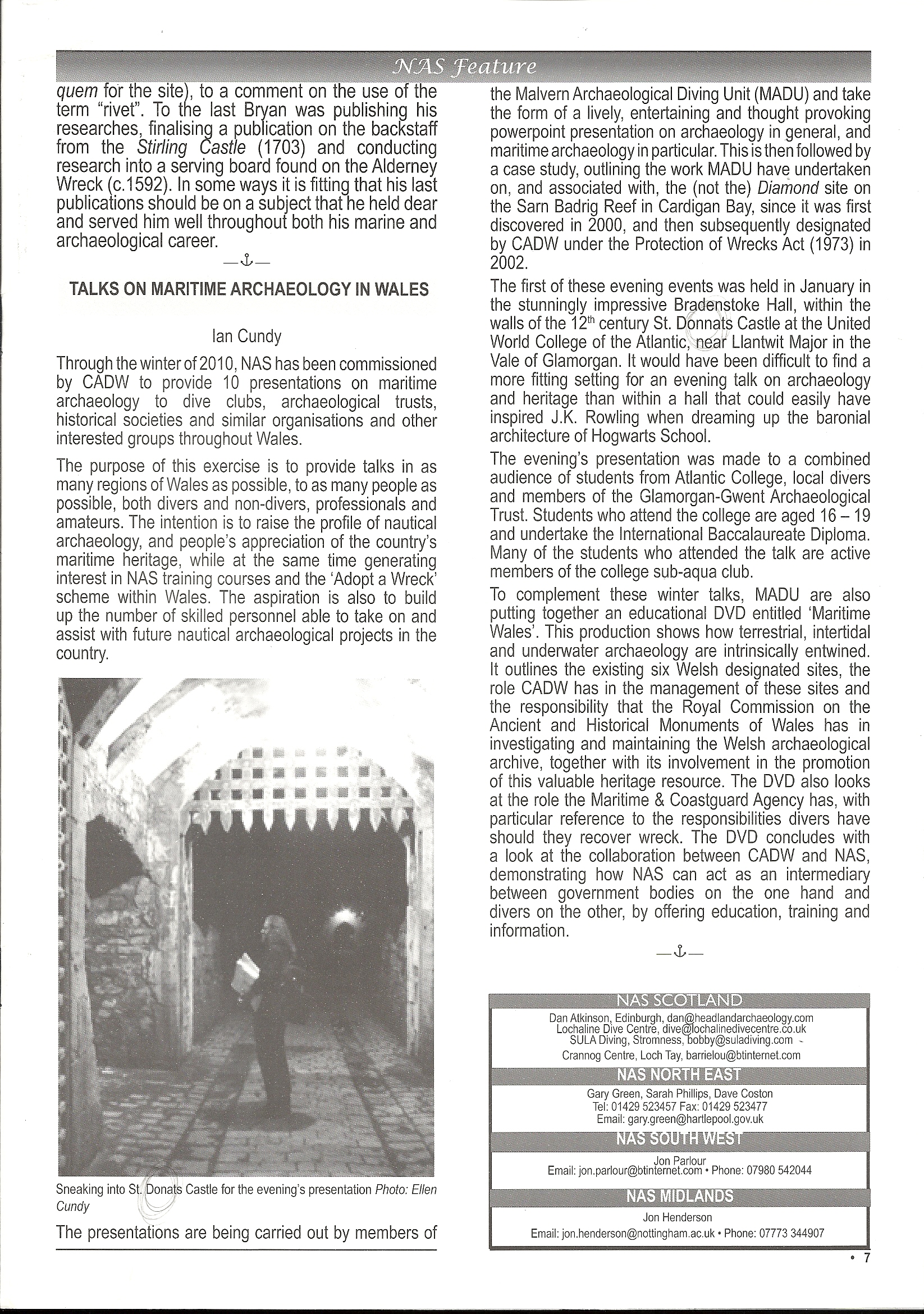 Article - Welsh Lecture Tour 2010